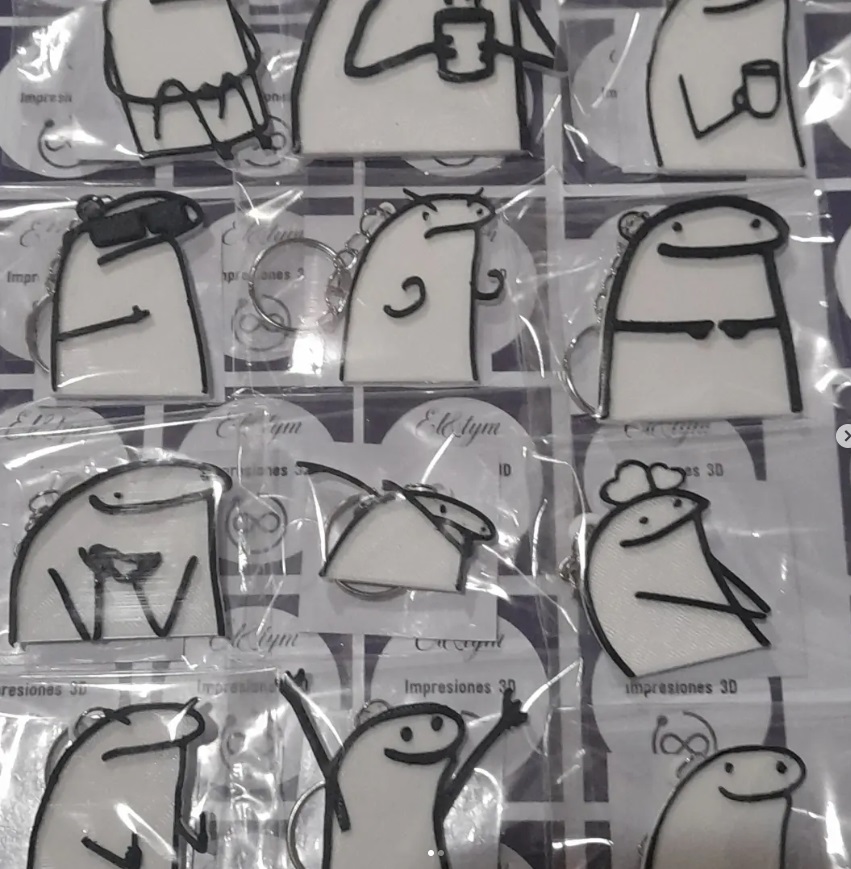 Colección de llaveros de personajes Flork en bolsitas individuales